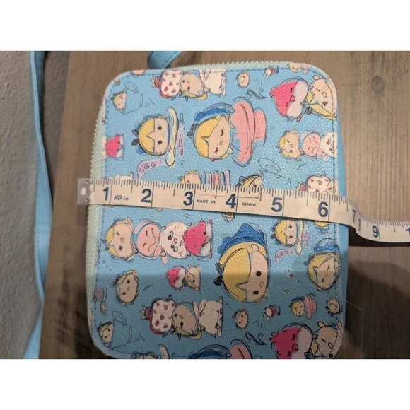 Disney Store Alice In Wonderland Tsum Tsum Crossbody Bag Blue Mini Purse - Picture 10 of 12